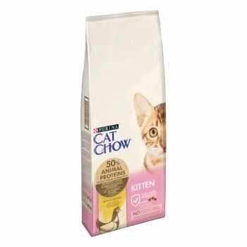 PURINA Cat Chow Kitten, Pui, pachet economic hrană uscată pentru pisici junior, 15kg x 2
