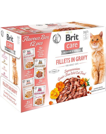 BRIT Care Cat mix hrană umedă pentru pisici adulte 12 x 85 g