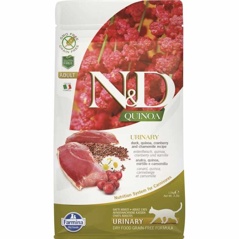 N&D Cat Urinary, Quinoa and Duck, 1.5 kg