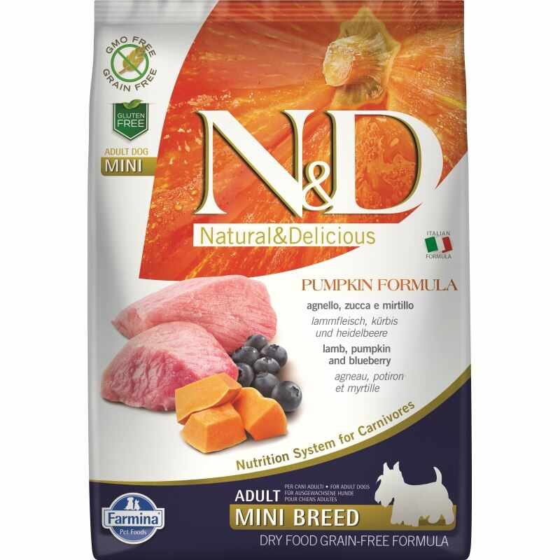 N&D Dog Gf Pumpkin Lamb & Blueberry Adult Mini 7 Kg