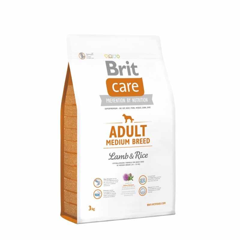 Brit Care Adult Medium Breed Lamb & Rice, 3 kg