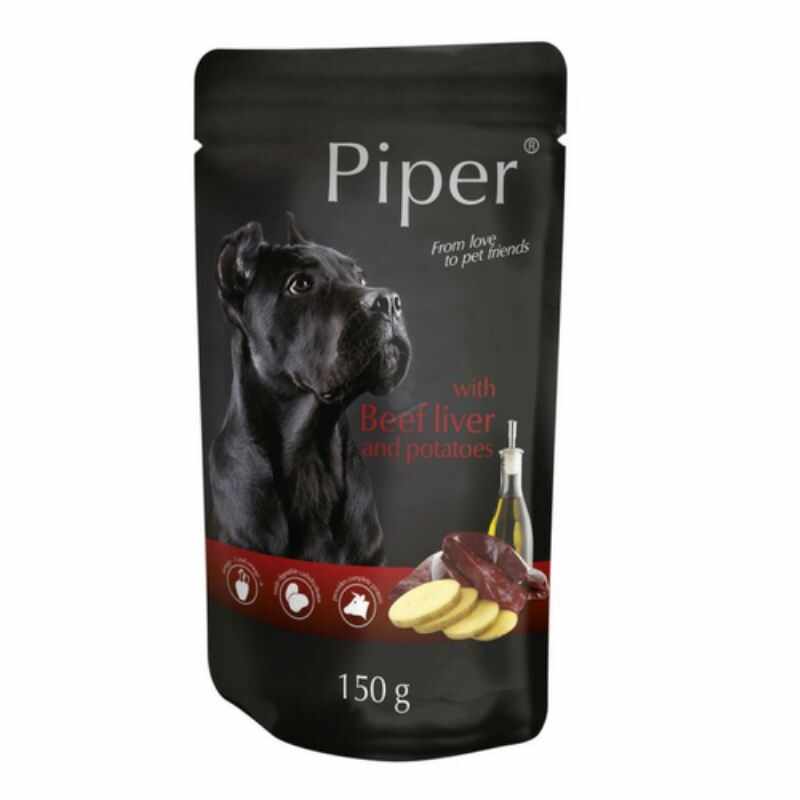 Piper Adult, ficat de vita si cartofi, plic, 150 g