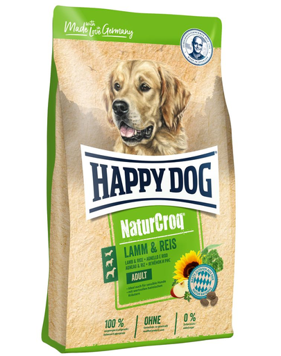 HAPPY DOG NaturCroq Lamb & Rice hrana uscata caini adulti, cu miel si orez 15 kg