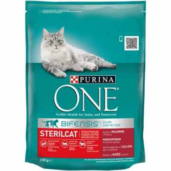 PURINA One Sterilcat, Vită cu Grâu, hrană uscată pisici sterilizate, 200g