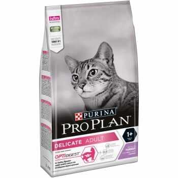PURINA Pro Plan Delicate OptiDigest Adult, Curcan, hrană uscată pisici, sensibiltăți digestive, 1.5kg