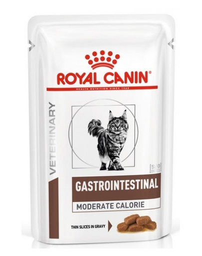 ROYAL CANIN Cat Gastro Intestinal Moderate Calorie 12 x 85 g hrana umeda dietetica pentru pisici cu tulburari gastrointestinale, cu tendinta de ingrasare