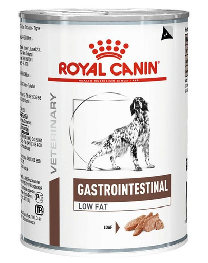 ROYAL CANIN Gastro Intestinal Low Fat hrana umeda cu continut redus de grasimi pentru caini cu tulburari gastro-intestinale 24 x 410 g