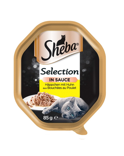 SHEBA Selection hrana umeda pentru pisici, pui in sos 22 x 85 gr