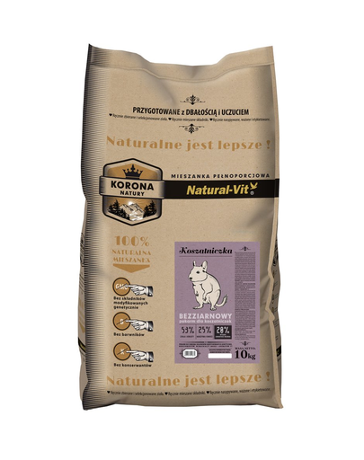 NATURAL-VIT Korona Natury Hrana complementara pentru veverite Degu 10 kg