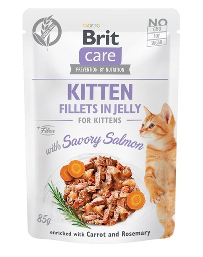BRIT Care Kitten Fillets in Jelly Set hrana umeda pentru pisoi, cu somon in aspic 24 x 85 g