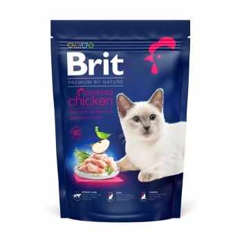 BRIT Premium by Nature Sterilised, Pui, hrană uscată pisici, 800g