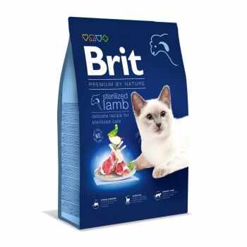 BRIT Premium by Nature Sterilized, Miel, hrană uscată pisici sterilizate, 8kg