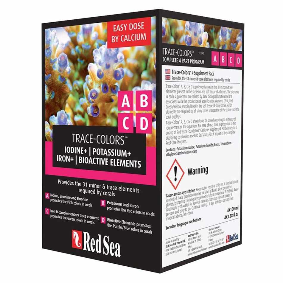 Red Sea Trace Colors A|B|C|D 4×100 ml