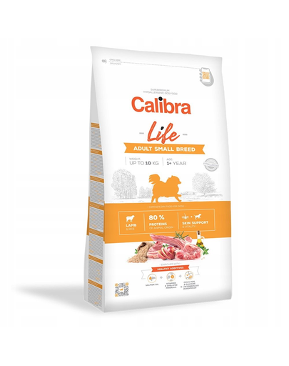 CALIBRA Dog Life Adult Small Breed Lamb hrana uscata superpremium pentru caini adulti de talie mica, cu miel 6 kg