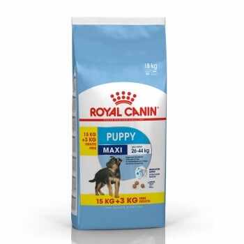 Royal Canin Maxi Puppy, 15 kg + 3 kg Gratis