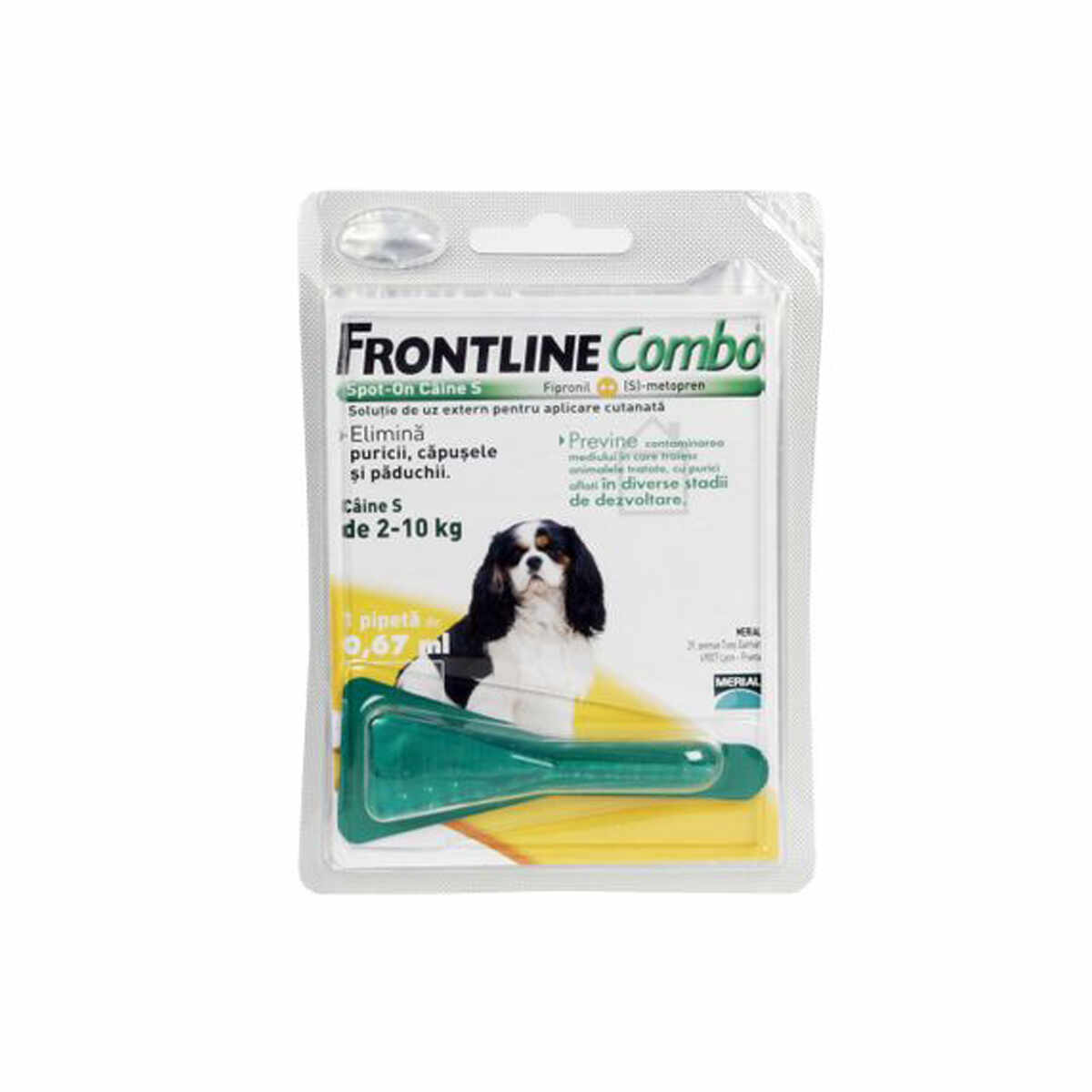 Frontline Combo pentru caini de talie mica 2-10kg, 3 pipete antiparazitare