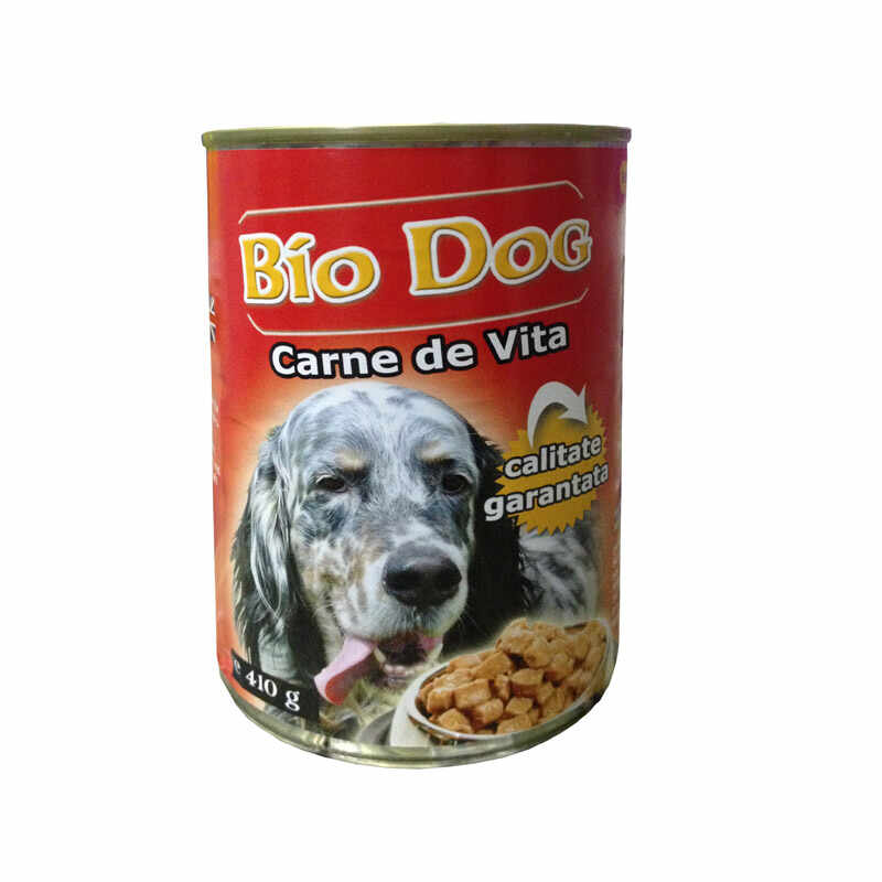 Hrana umeda pentru caini Biodog, vita 410 g