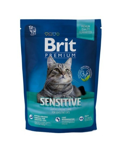 BRIT Premium Cat Sensitive Hrana uscata pisici adulte cu intolerante, cu miel 300 g
