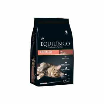Pachet 2 x Equilibrio Cat Adult Preference Somon, 7.5 kg