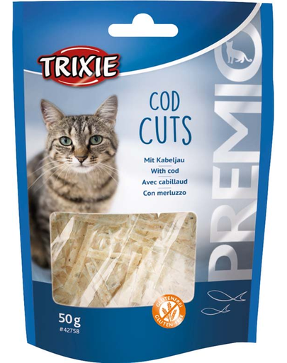 TRIXIE Premio Cod Cuts gustari pentru pisici, cu cod, 50 g