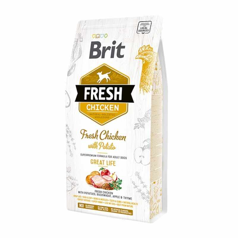 Brit Fresh Chicken and Potato Adult Great Life, 2.5 kg
