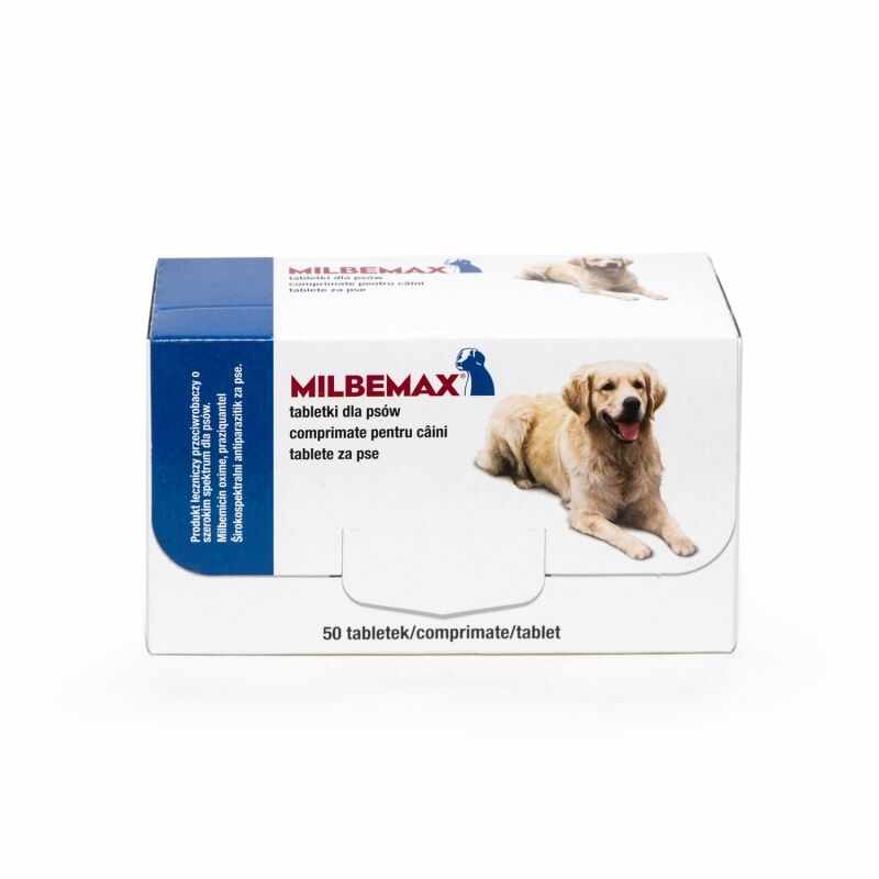 Milbemax Dog 12.5 / 125 mg (5 - 25 kg), 50 tablete
