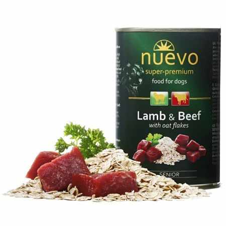 Hrana umeda pentru caini Nuevo Dog Senior Miel Vita si Fulgi de Ovaz 800 g