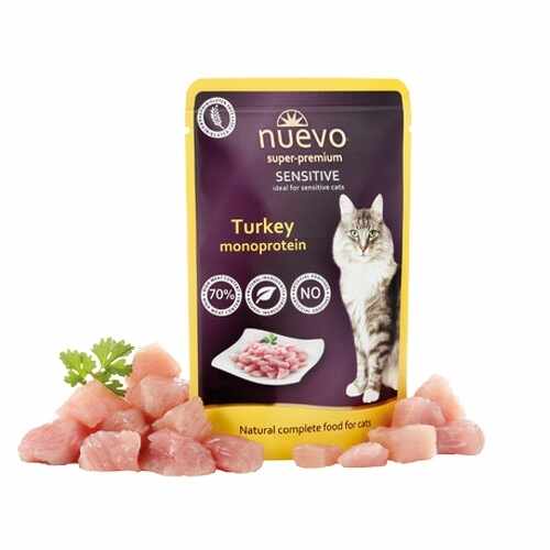 Hrana umeda pentru pisici Nuevo Sensitive Curcan 85 g