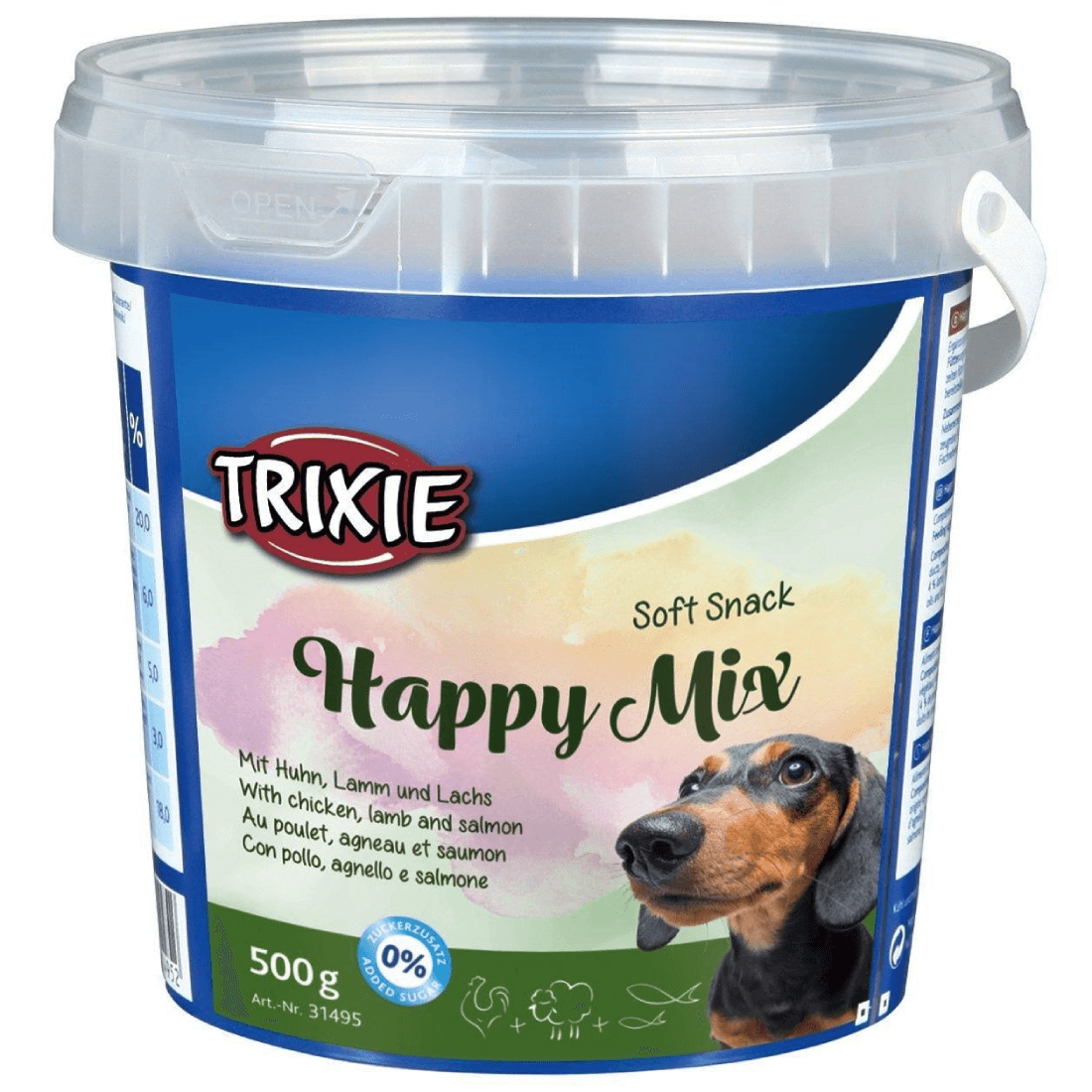Recompense pentru caini Trixie Drops Mixt cu pui miel si somon 500g