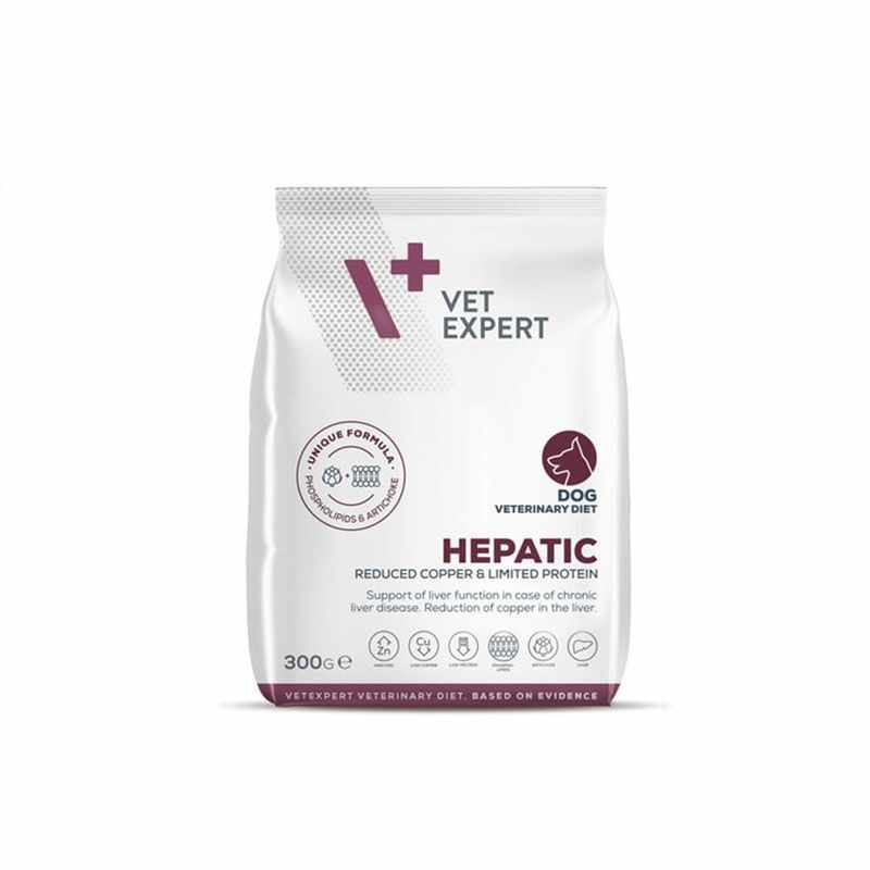 4T Dieta Veterinara, Hepatic Dog, Vetexpert, 300 g