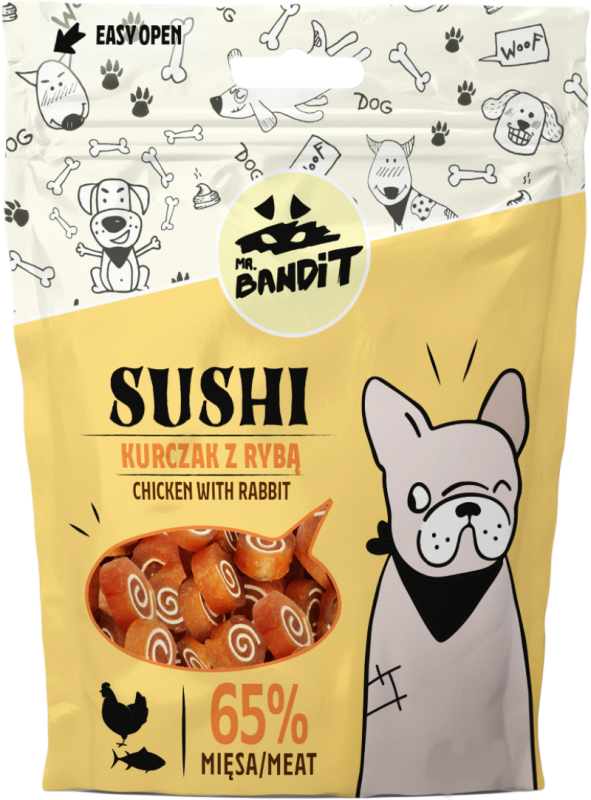 Mr. Bandit Sushi, Pui Si Peste, 80 g