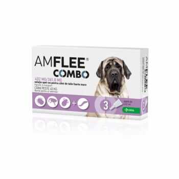 AMFLEE Combo Dog, spot-on, soluție antiparazitară, câini 40-60 kg, 3 pipete