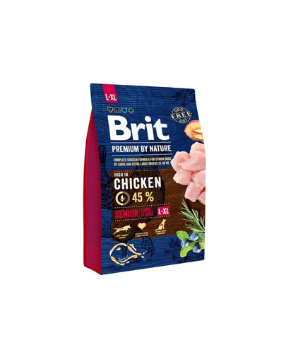 BRIT Premium By Nature Senior Large Extra Large L+XL Hrana uscata pentru caini senior de talie mare si foarte mare, cu pui 3 kg