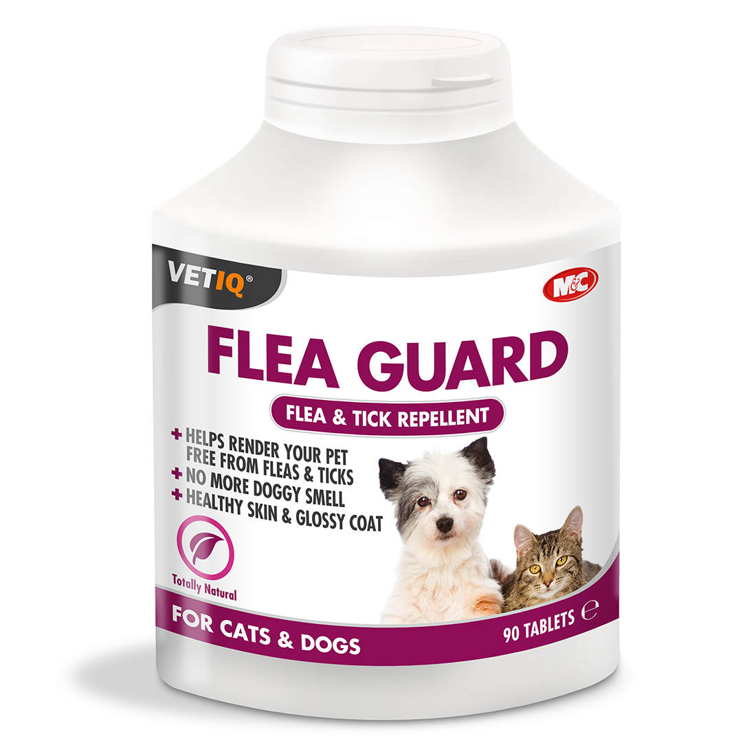 Supliment repelent anti-paraziti pentru caini si pisici VetIQ Flea Guard 90 tablete