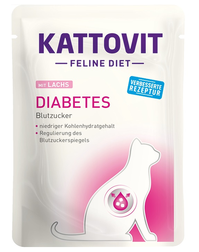 KATTOVIT Feline Diet Diabetes hrana umeda dietetica pentru pisici cu diabet 85 g