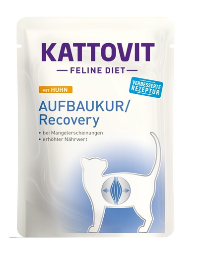 KATTOVIT Feline Diet Recovery Chicken hrana umeda dietetica pentru pisici in convalescenta, cu pui 85 g