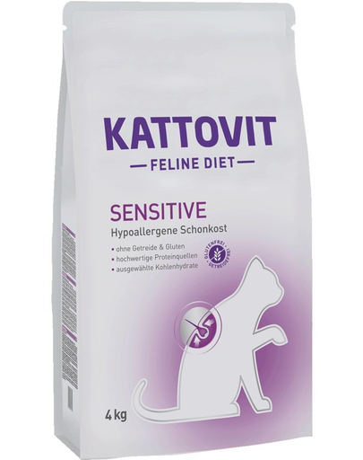 KATTOVIT Feline Diet Sensitive hrana uscata dietetica pentru pisici cu alergii alimentare 4 kg