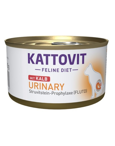 KATTOVIT Feline Diet Urinary Veal hrana umeda dietetica pentru pisici cu afectiuni urinare, cu vitel 85 g