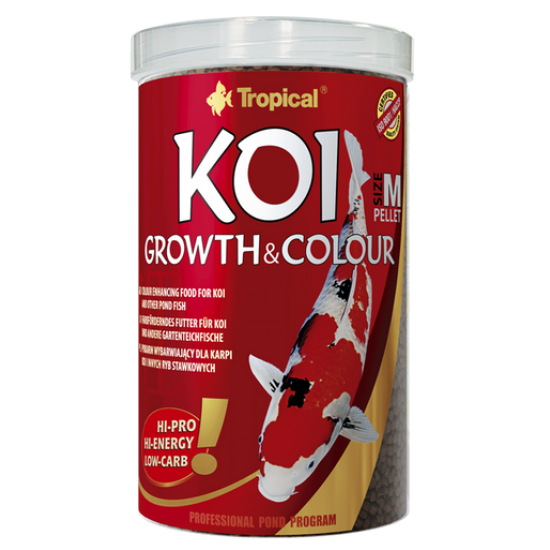 KOI Growth & Colour Pellet M Tropical Fish, 5 l/ 1.6 kg