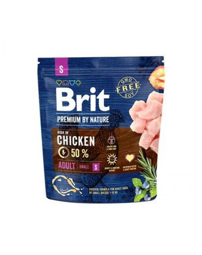 BRIT Premium By Nature Adult Small S Hrana uscata pentru caini adulti de talie mica, cu pui 1 kg