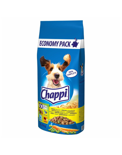 Chappi Adult hrana uscata pentru caini adulti, cu pasare si legume si vita si legume 27 kg (2 x 13,5 kg)