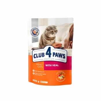 CLUB 4 PAWS Premium, Vită, hrană uscată pisici, 300g