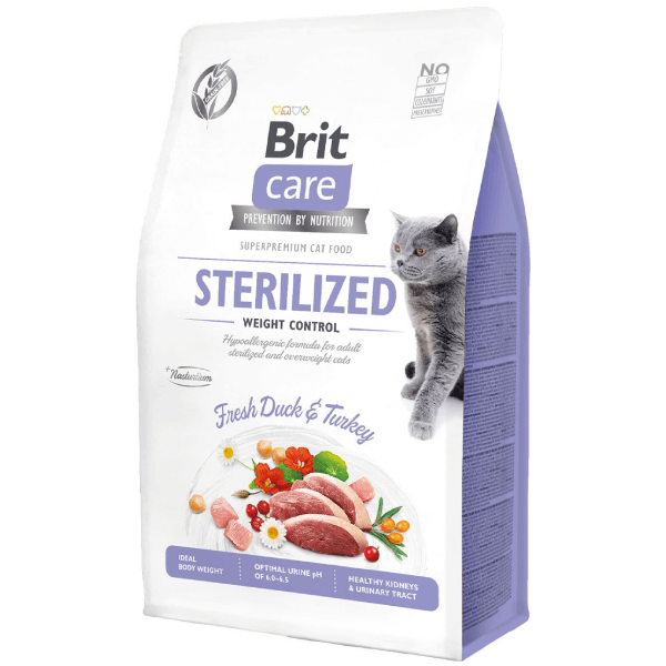 Hrana uscata pentru pisici Brit Care Cat Grain Free Sterilized Weight Control 2kg