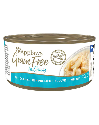 APPLAWS Cat Tin Grain Free Tuna in Gravy 72x70g ton in sos + capac pentru conserva SIMPLY FROM NATURE GRATIS