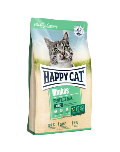 HAPPY CAT Hrana uscata pentru pisici adulte Perfect Mix, peste & pui & miel, 10 kg
