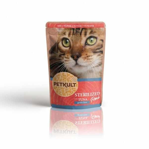 Petkult Cat Sterilised cu Ton, 100 g
