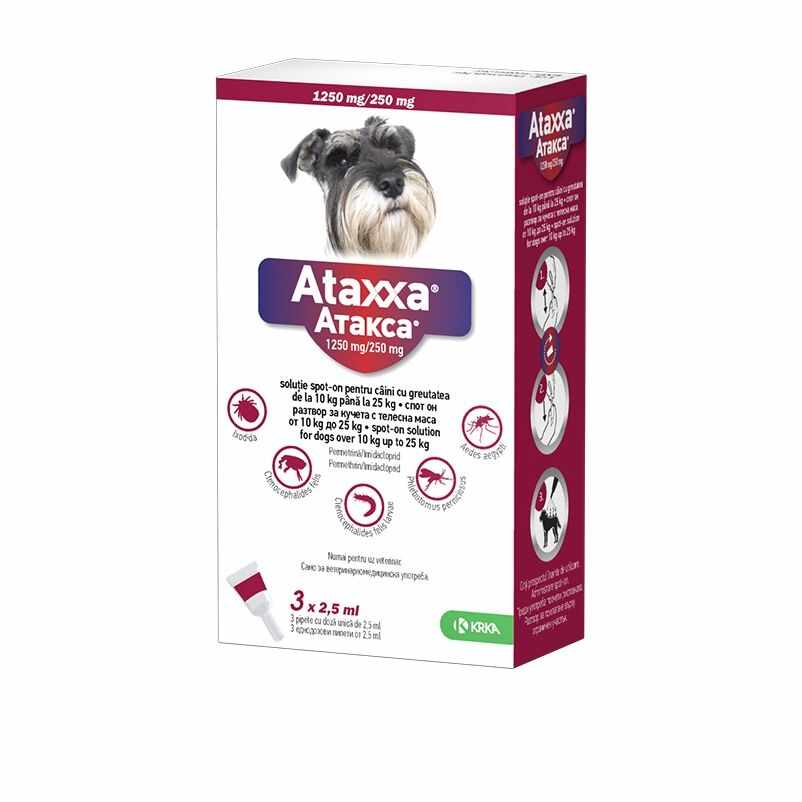 Ataxxa 3 pipete x 1250+250 mg/ ml, 2.5 ml