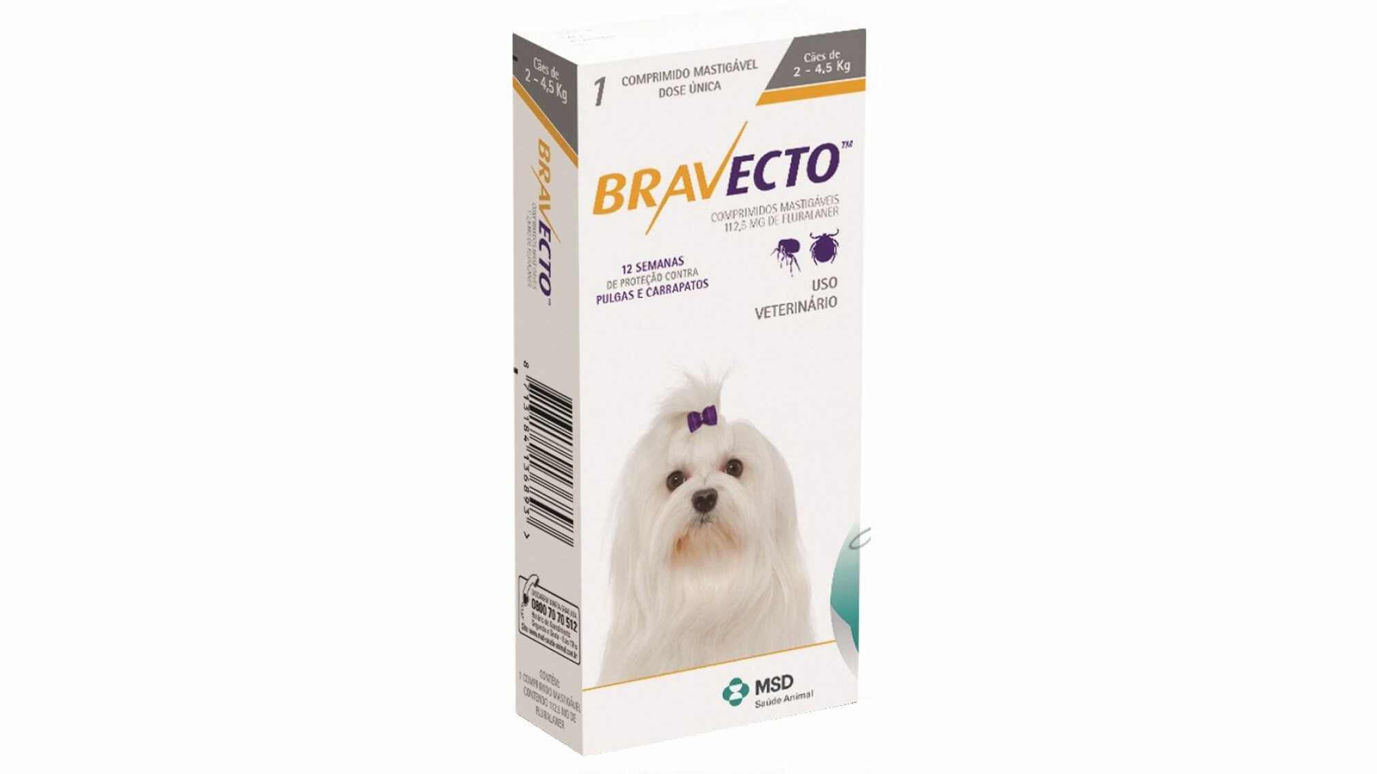 Bravecto 2-4.5 Kg 1 Tableta x 112.5 Mg