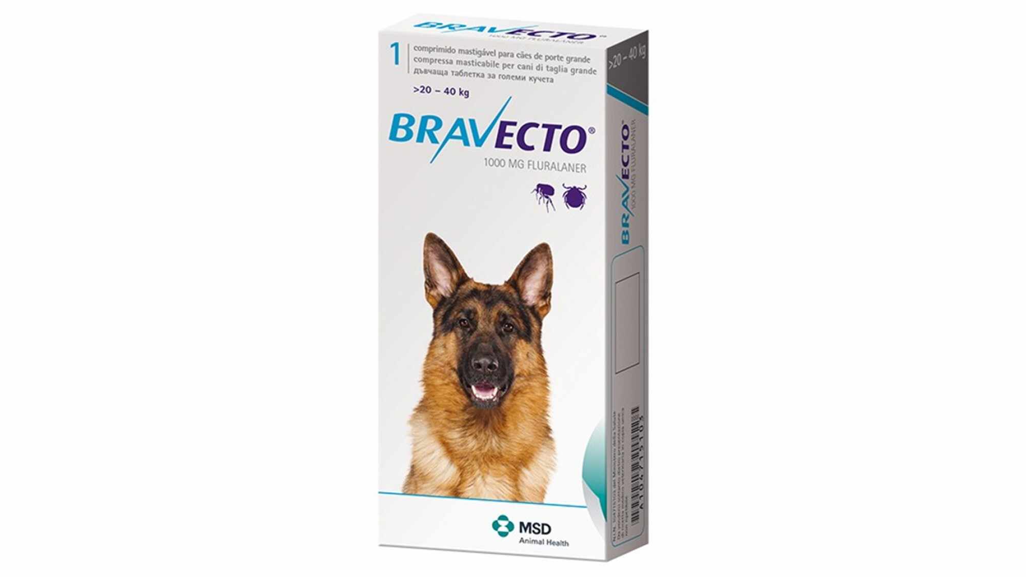 Bravecto 20-40 Kg 1 Tableta x 1000 Mg