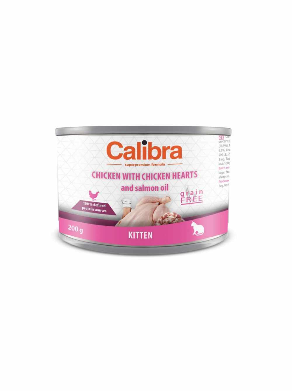 Calibra Cat Kitten Conserva Cu Pui si Inimi de Pui 200 Gr